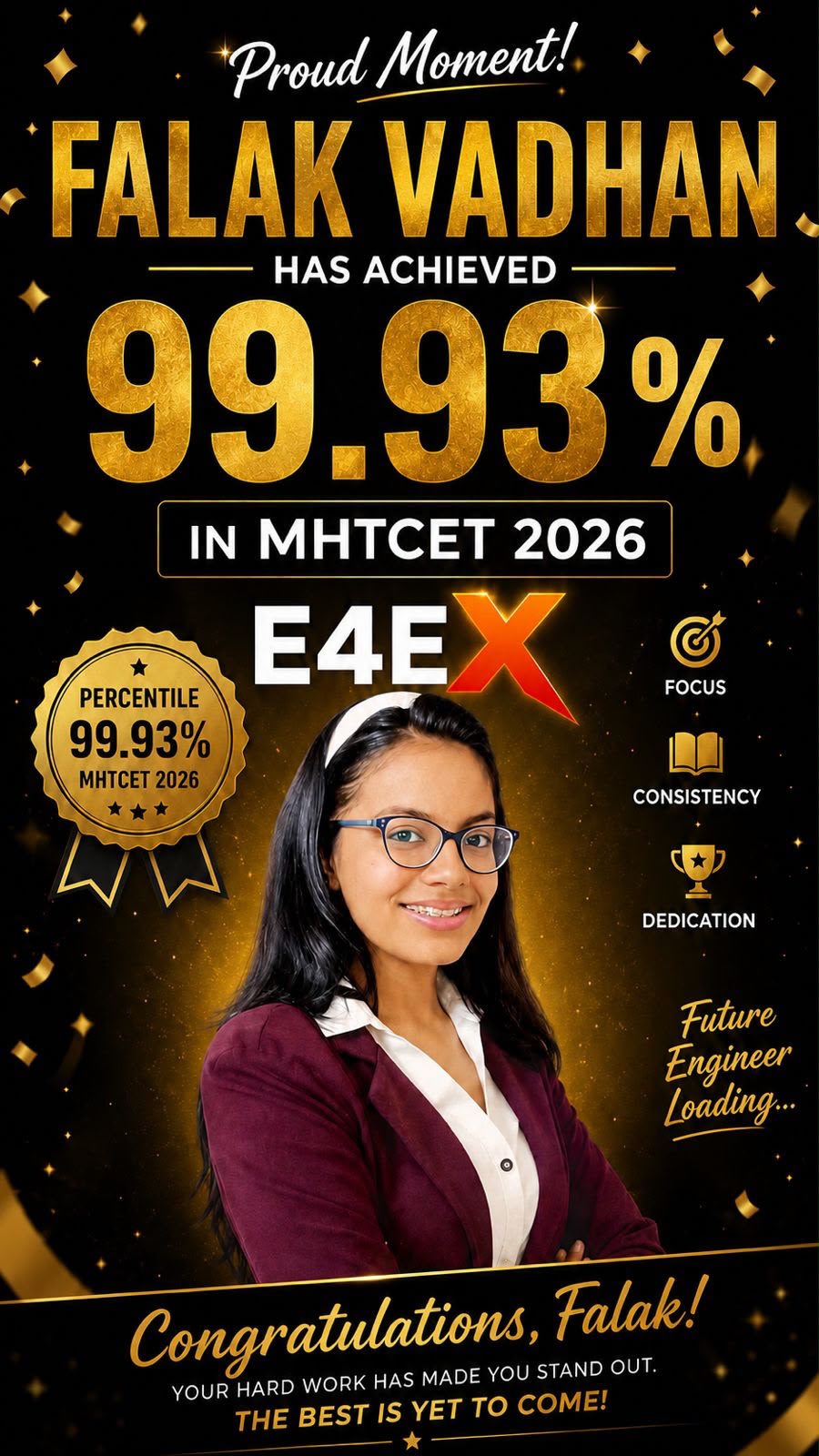 MHT-CET 2026 achiever result 3